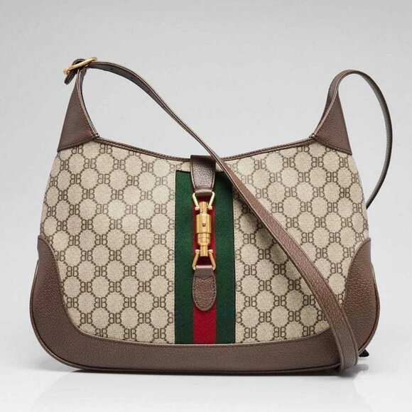 Balenciaga x Gucci Beige/Ebony Coated Canvas/Leather The Hacker Project 1961 ... - Picture 1 of 11